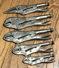 Vise Grip Petersen Dewitt Usa Curved Jaw Needle Nose Set Lot Locking Pliers Used. Price: $100.00.
