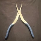 Snap-on 411CFMB Blue Soft Grip 11" Long Neck 35 Bent Nose Pliers Usa Unused New. Price: $140.00.