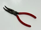 Mac Tools P301956 6.5" Long Angle Bent Needle Nose, Side Cutter Red Grip Pliers Used. Price: $24.99.