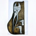 1930S Blued Steel 8.5" Eifel-geared Plierench W/ Jaws & Orig. Canvas Holster Used. Price: $69.95.