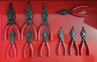 Snap-on Tools Red Master 9-PIECE Ring Plier Set Used. Price: $200.00.