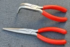 Snap On 2-PC Vint Needle Nose Plier Set 8" Straight 97CCP, 7" 90 Deg Bent 497CCP Used. Price: $139.00.