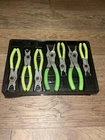 Snap-on Green 7-PIECE Ring Pliers Set SRPCR107G Used. Price: $224.99.
