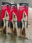Needle (long Nose) Vise Grip Style Locking Pliers 6.5" Autocraft -set Of 3 New. Price: $23.99.