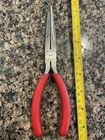 Snap-on Tools 8" Red Needle Nose Pin Puller Pliers, 97ACP Used. Price: $31.00.