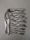Vise Grip Petersen Dewitt Usa Curved Jaw Needle Nose Set Lot Locking Pliers Used. Price: $75.00.