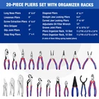 Workpro Pliers Set 20PIECE Full Assortment Of W/2PK Organizer Rack New. Price: $149.99.