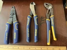 Lot Of 3 Irwin Vise Grip GV8 Fast Adjust, Wire Cutters & Strippers Pliers Used. Price: $27.95.