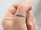 Sisters Day Sale 14K White Gold Diamond Anniversary Cluster Handcrafted New Ring. Price: $1036.92.