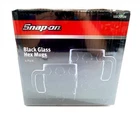 New Snap On Black Glass Hex Mugs 4 Pack In Sealed Box SSX25P108 With Retro Logo. Price: $47.99.