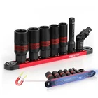 3/8" Drive 8PC Impact Spark Plug Socket Set Magnetic Rail Sae Metric New. Price: $35.88.