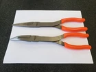 Snap-on Tools Usa New 2PC Orange Soft Grip Long Neck Needle Nose Pliers Lot Set. Price: $209.95.
