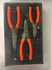 New Snap On PL3935CFO Pc Degree Bent Nose 6,8,9 Pliers Set In Orange.. Price: $232.19.