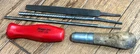 Snap On Tools File Handle Threaded Screwdriver Hard Red Set Lot Wooden Round Used. Price: $40.00.