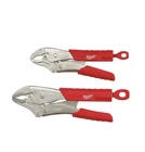 New Milwaukee 48-22-3402 7 And 10-INCH Torquelock Curved Jaw Pliers Set 2PC. Price: $29.00.