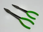 Snap-on Tools Usa 2PC 609CP & 908CP Green Duckbill Flat Needle Nose Pliers Set Used. Price: $159.99.