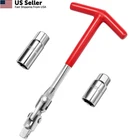 3PCS Spark Plug Socket Wrench Set T-handle 5/8" 13/16" Motorcycle Lawn Mower New. Price: $9.88.