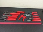 #BP051 Snap-on Usa New Red 10-PIECE Diagonal Cutter Pliers Foam Set PLDC1000FR. Price: $839.95.