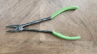 Snap-on 9&1/4" Green Duckbill Serrated Flat Needle Nose Pliers Used. Price: $60.00.
