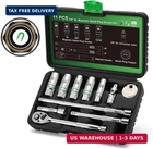 Tecotek 11-PIECE Magnetic Spark Plug Socket Set With 3/8" Drive Ratchet Handle, New. Price: $66.09.