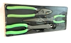 New* Snap-on 3PC Heavyduty Pliers Set Includes PL330ACF Green Vinyl Grip Unused. Price: $199.99.