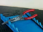 Snap-on 8" Nose Pliers Talon Grip Red Handle- 96CF Used. Price: $29.95.