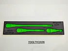 Snap-on Tools Green Foam For 3PC 1/4" Drive Flex Ratchet Set FM103RT02BR New. Price: $124.99.