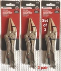 Needle (long Nose) Vise Grip Style Locking Pliers 6.5" Autocraft -set Of 3 New. Price: $29.95.