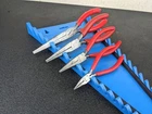 #BO553 Snap On Tools 4PC Needle Nose Pliers Set 4" 5" 6" 7" Red Used. Price: $159.95.