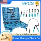 9PCS Hose Clamp Clip Plier Set Swivel Jaw Flat Angled Band Automotive Tools Blue New. Price: $35.99.