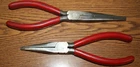 Snap-on 96ACP 7-1/2" & 97ACP 8" Red Handled Needle Nose Pliers Both Used. Price: $55.95.