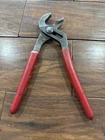Snap-on 91ACP 9" Adjustable Joint Interlocking Channel Pliers Red Handle Usa Used. Price: $34.99.