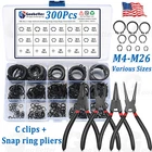 300PC External Snap Ring Pliers Assortment Kit Circlip C-clip Retaining Set New. Price: $22.29.