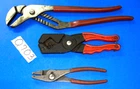 Snap-on & Blue-point Tools 3 Pc Hose Cutters, Adjustable Jaws, Clamp Pliers Used. Price: $135.00.
