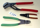Snap-on & Blue-point Tools 3 Pc Adjustable Joint, Diagonal, Wire Stripper Plier Used. Price: $100.00.