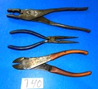Matco Tools 3 Piece Slip Joint, Diagonal, Needle Nose With Cutter Pliers Used. Price: $105.00.