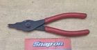 Snap SRPC7000- Straight Fixed Tip Convertible Soft Grip Ring Pliers Used. Price: $17.95.