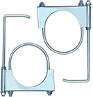 Carotupy 4" Exhaust Clamp With Hanger, Universal Pipe INCH-2 Pack, Silver New. Price: $40.91.
