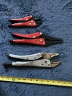 Snap On/ Blue Point 3PC Locking Pliers/ Vice Grips .2 Red, 1 Grey Used. Price: $59.00.
