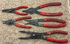 Lot Of 5 Proto Retaining Snap Ring Pliers Red Handle Usa (26119) Used. Price: $44.99.