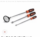 Snap-on PTM300 3PC Magnetic Inspection Kit W/ Mirror & Pickup Tool Tray New. Price: $130.00.