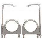 Elifecenter Heavy Duty 3-1/2 Inch Stainless Exhaust Clamp With Hanger Rod For Un New. Price: $60.04.