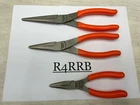 Snap-on Tools Usa New 3 Piece Orange Soft Grip Needle Nose Pliers Lot Set. Price: $160.00.