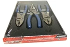 New Snap-on PL346ACFMB 3-PC 4" Talon Grip Slip-joint Pliers Set Power Blue. Price: $199.99.