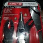 Craftsman 3 Plier Set Trugrip Handle 8" Long Nose 9" Slip Joint 7" Arc New. Price: $39.97.