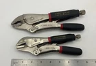 Vtg Craftsman Usa Professional 45711 & 45714 Adjustable Locking Pliers Red Black Used. Price: $29.99.