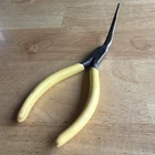 Williams Tools 5" Long Thing Bent Needle Nose Pliers Yellow Handl PL-127C Usa Used. Price: $19.95.
