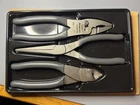 Snap-on Tools Usa New 3PC Dark Titanium Grey Soft Grip Pliers Lot Set PL307ACFDT. Price: $220.00.
