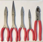 Snap-on Tools 7PC Red Long Needle Nose Flat Lineman Pliers Wire Cutter Lot Set New. Price: $630.00.