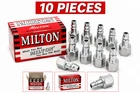 Milton 761 1/4" Mnpt V Style Air Plug Fittings 10 Pack High Flow Pro New. Price: $14.40.